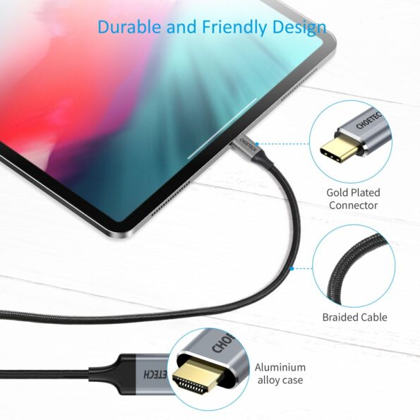 CH0021-BK Choetech USB C To HDMI Cable