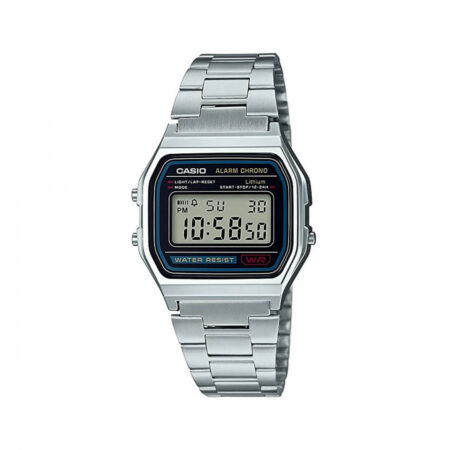 Essential Accessories - Casio Men's A158WA-1DF Stainless Steel Digital Watch