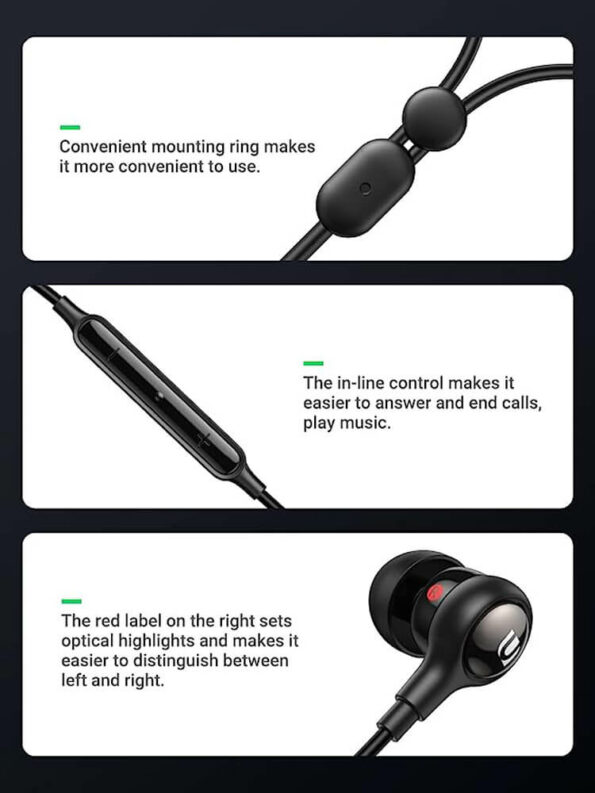 UGREEN 3.5mm Earbuds, Wired Earphones with Microphone and in-line Control, Noise Isolation Powerful Bass in-Ear Headphones Compatible with 3.5mm Audio Jack Devices