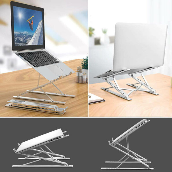 ElfAnt Laptop Stand Adjustable Portable Aluminum for 10" - 17" Laptop Tablet