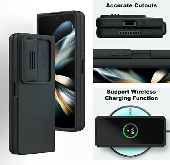 Nillkin CamShield Silky silicon case for Samsung Galaxy Z Fold4 (Fold 4 5G), W23 - Black - Essential Accessories Kenya