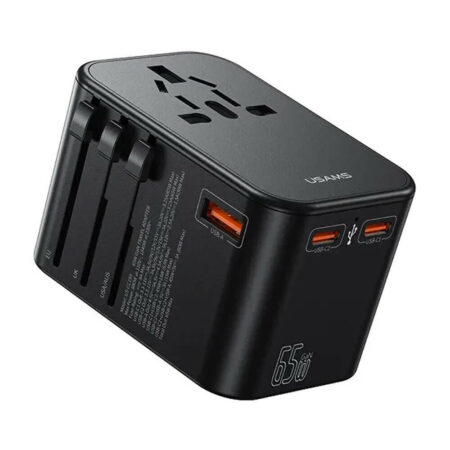 USAMS T62 Universal Travel Charger 65W Dual USB C Fast Charger - Essential Accessories Kenya