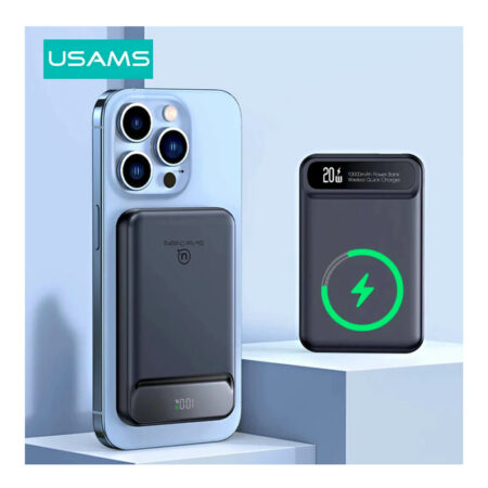 USAMS Wireless Power Bank 10000mAh Magnetic Wireless Charge for iPhone Series Portable Phone Charger Powerbank for Smartphones - Essential Accessories Kenya